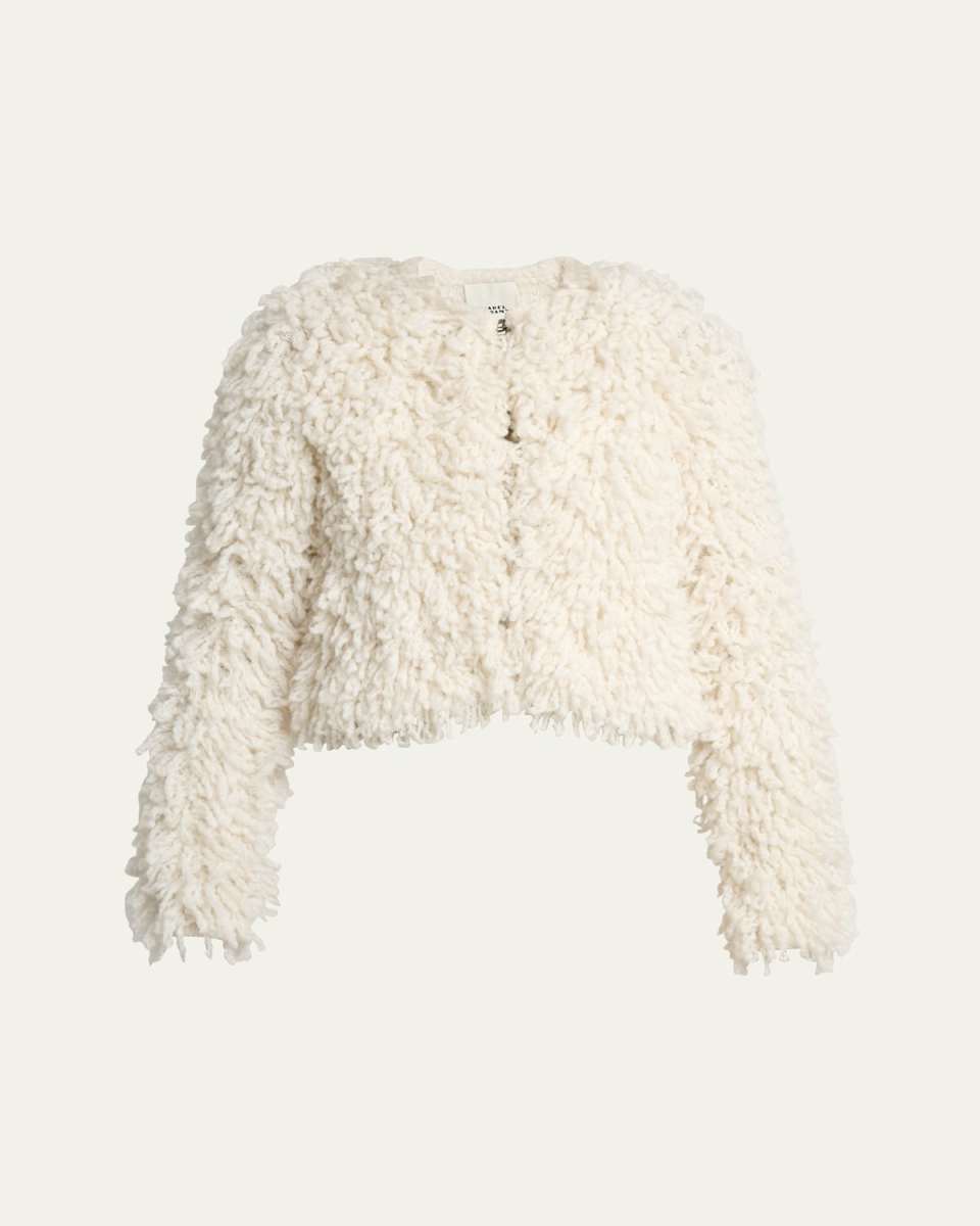Fedra Furry Alpaca Knit Jacket